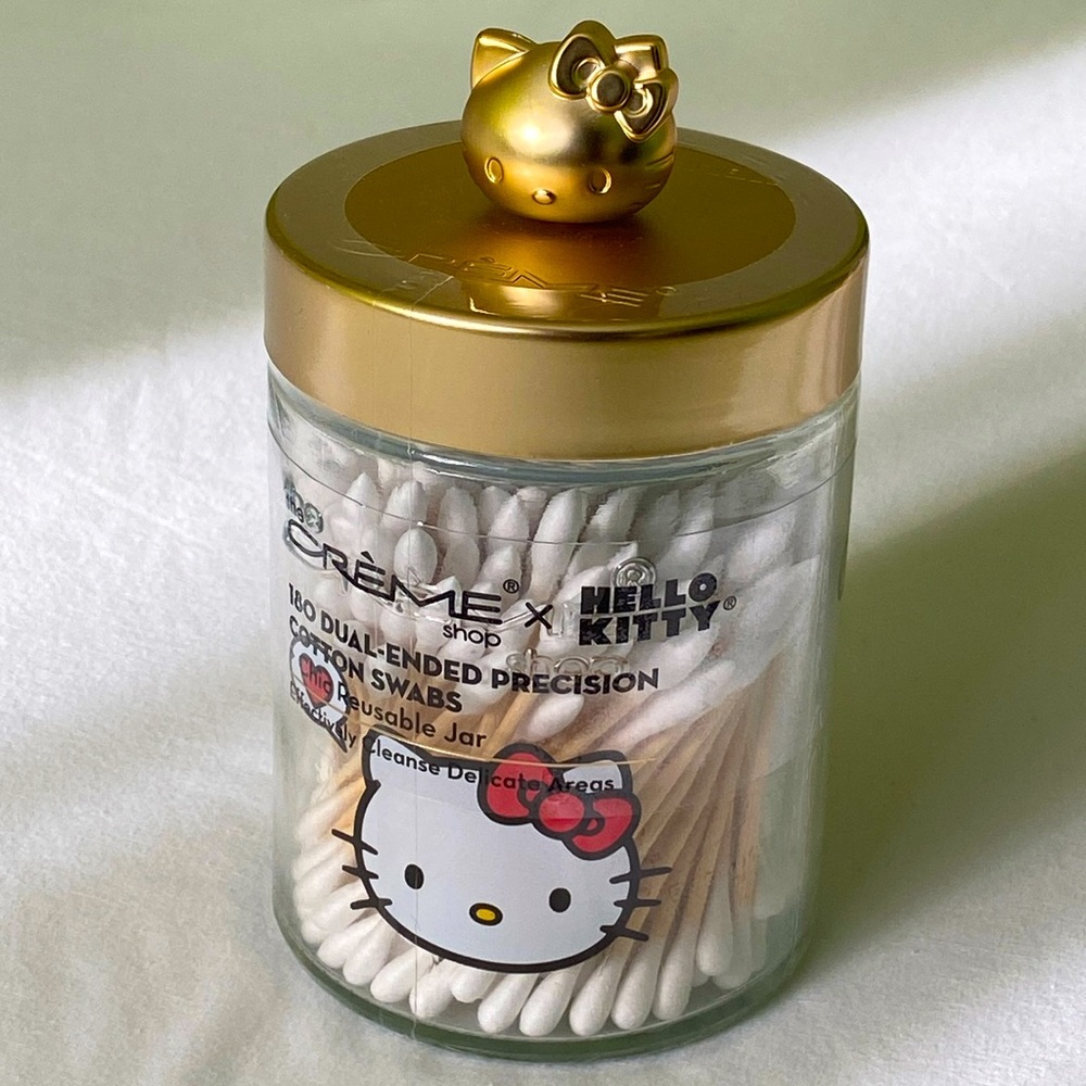 Hello kitty cotton swabs jar